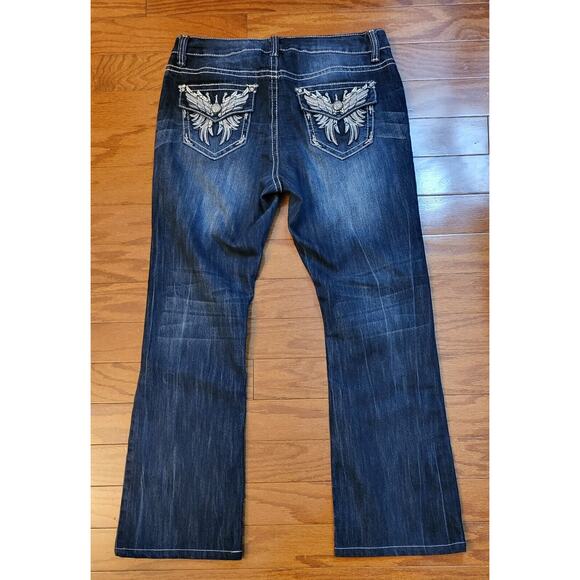 ND Weekend Cropped Jeans Embellished Fleur de Lis Pocket Women's 10 (32x29.5L) - Picture 7 of 14